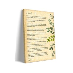 "Desiderata" Poem, Wooden Framed Wall Art, Canvas Wall Art, 16" x 24", NEW